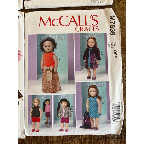 *Lot of 4* Sewing Patterns Bundle 18" Doll Dress American Girl Next Gen UNCUT - Picture 6 of 6